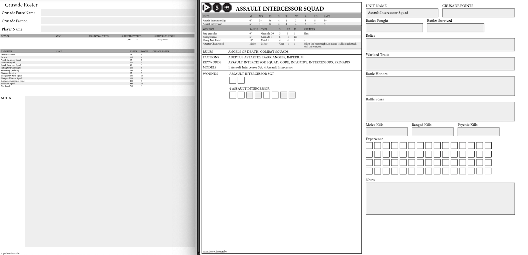 Output crusade example